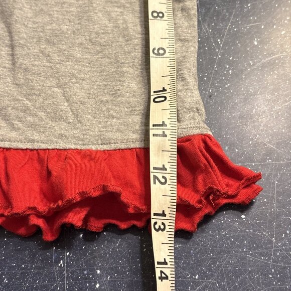 Cincinnati Reds Shirt 24 Months Girls Ruffle Embroidered Collar Gray Black Sleev - Picture 10 of 10